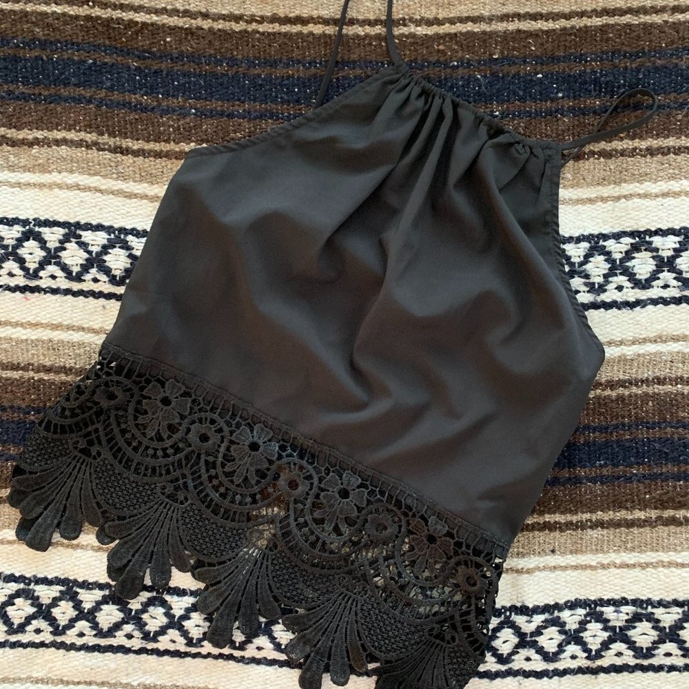 Love Culture Tank Top- Lace Bottom & Open Back